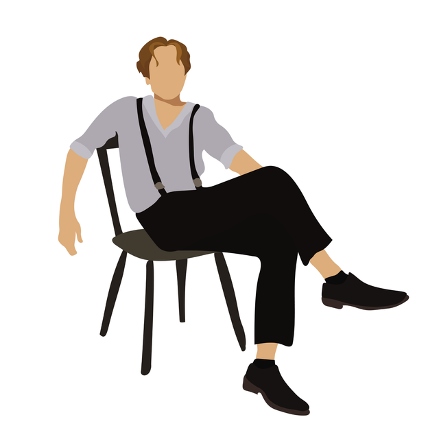 human scales man sitting