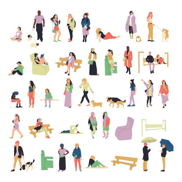 flat vector people illustrations