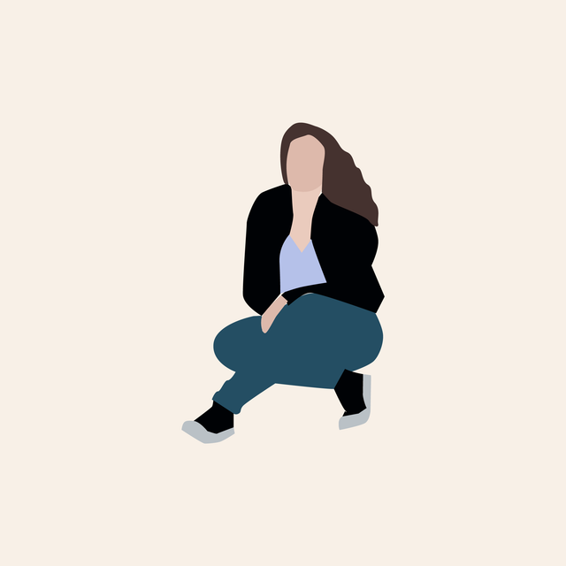 Flat vector cutout people sitting