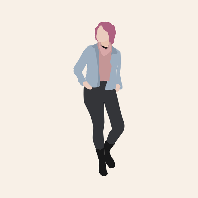 Flat vector cutout people