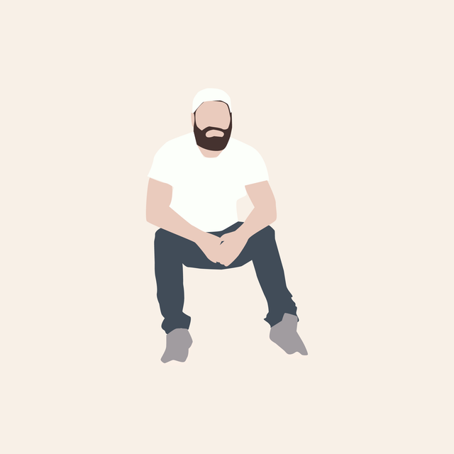 Flat vector cutout people sitting