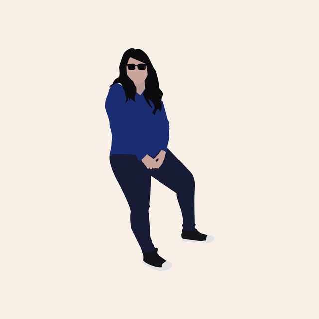 Flat vector cutout people sitting