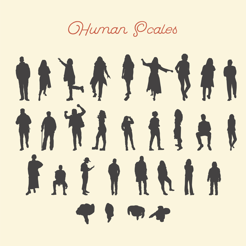 Pack of 30 Human Scales