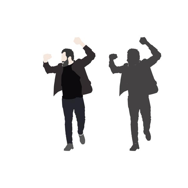 vector flat people man happy