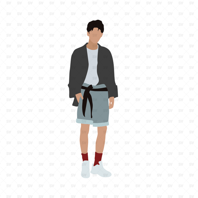 Flat Vector Asian Street Fashion