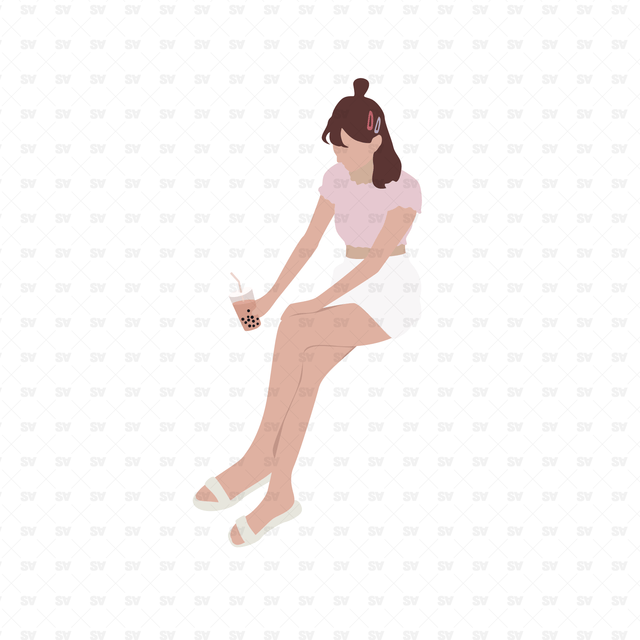 Flat Vector Asian Street Fashion