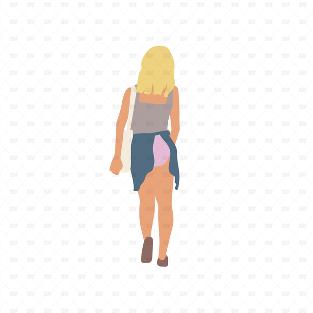 girl who has her skirt tucked in her underwear