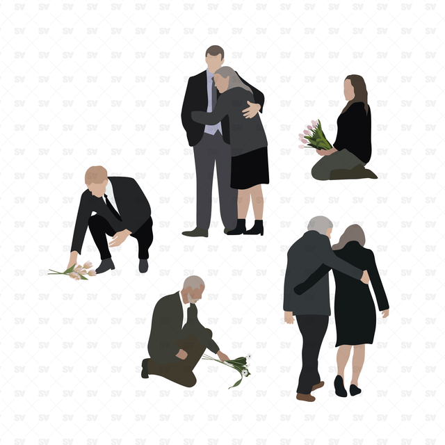 Vector Cemetery People