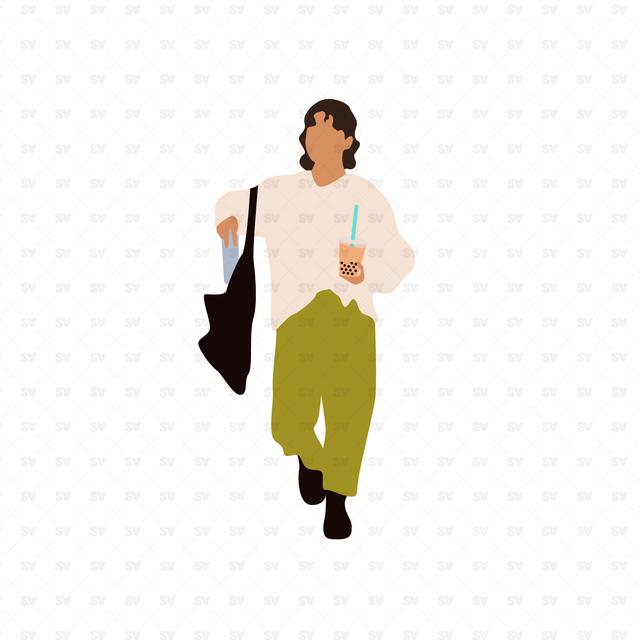 Flat Vector College Students