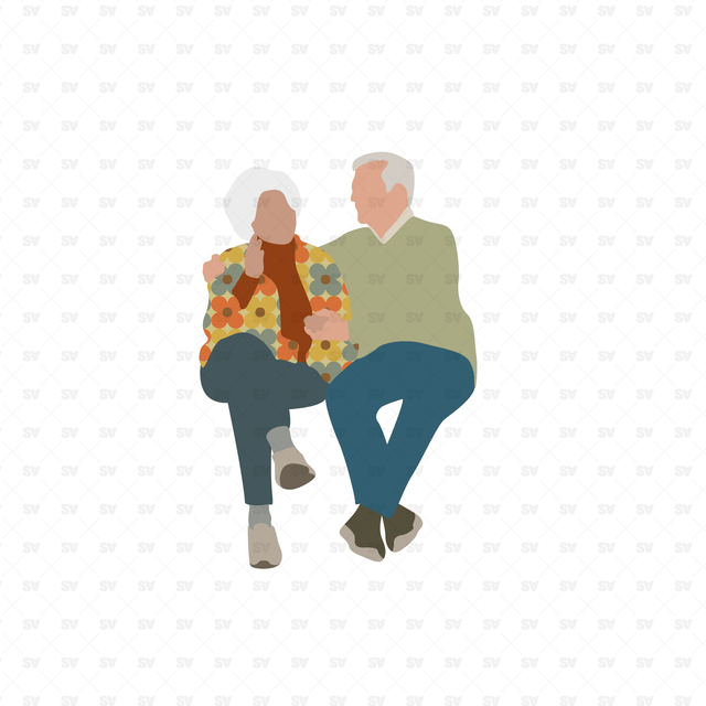 Flat Vector Elderly People