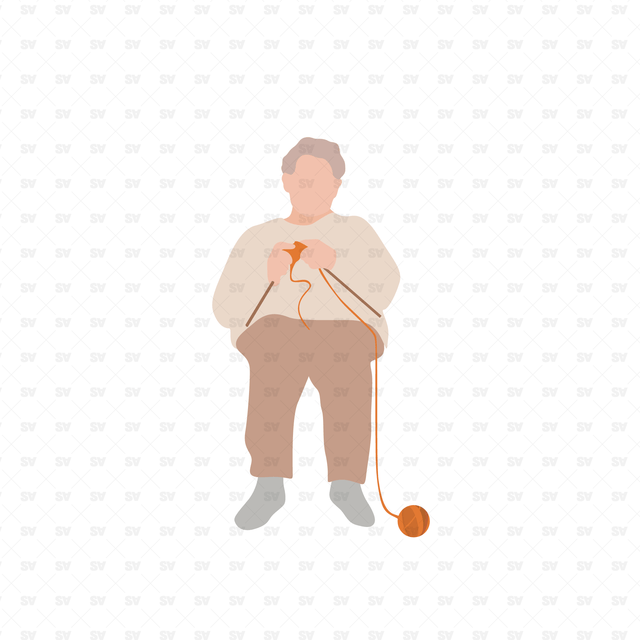 Flat Vector Elderly People