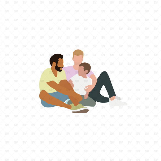 Flat Vector Family Time People