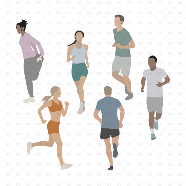 Vector Joggers People