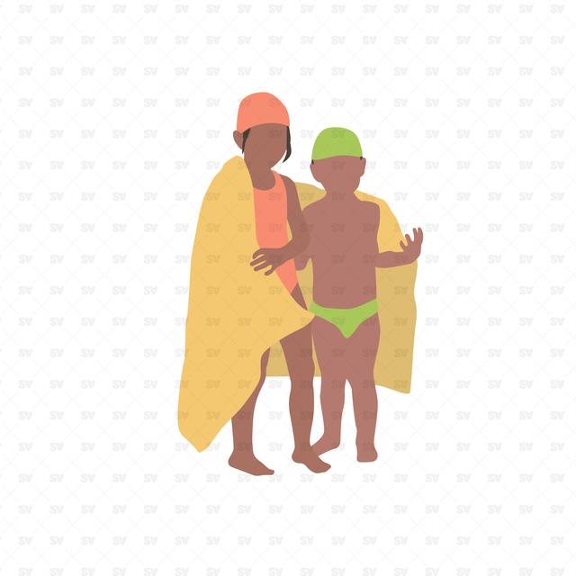 Flat Vector Kids AI PNg Download