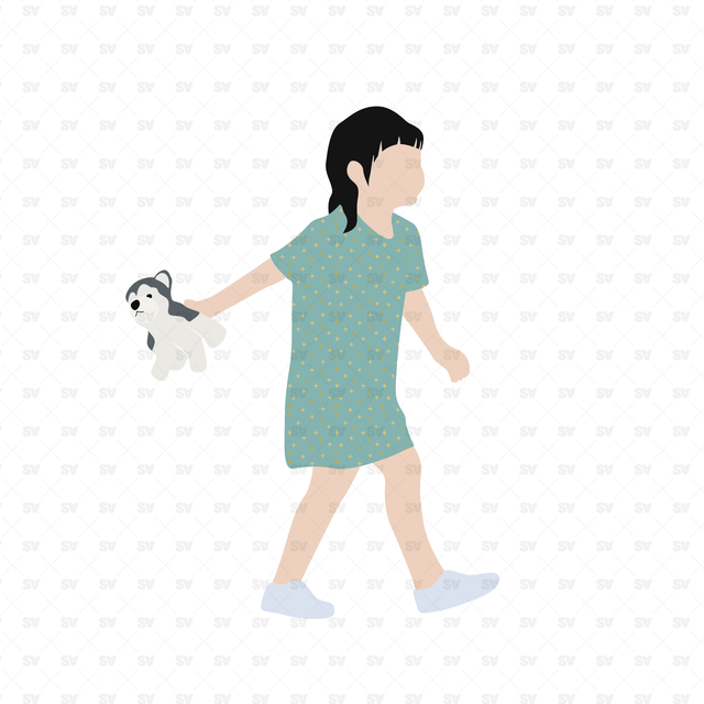 Flat Vector Kindergarten Kids
