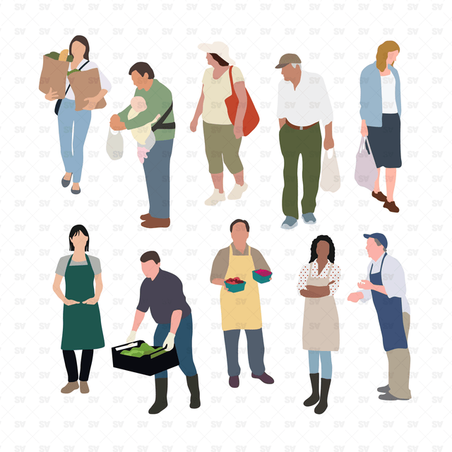 Flat Vector Market People