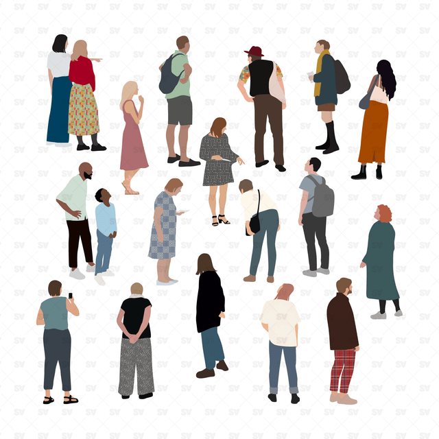 Flat Vector Museum People
