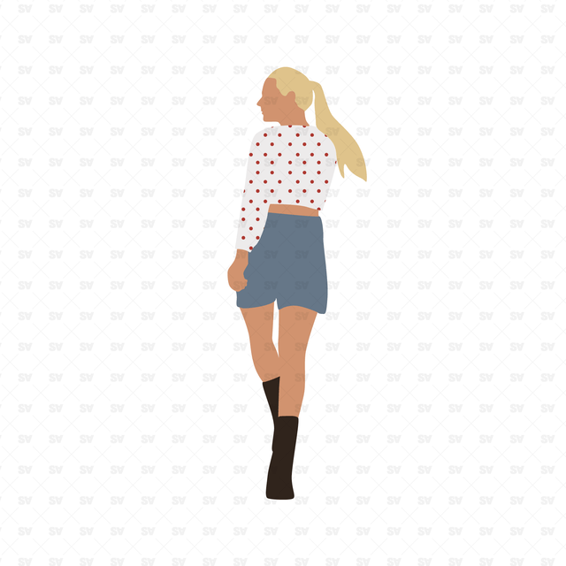 Flat Vector People on Stairs