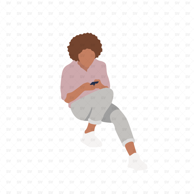 Flat Vector People on Stairs