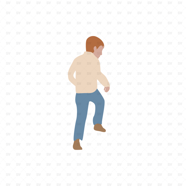 Flat Vector People on Stairs