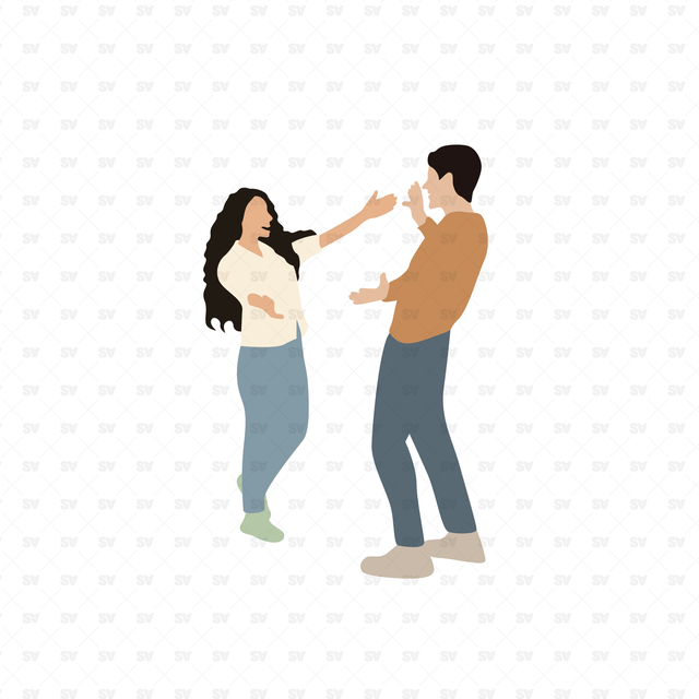 Flat Vector Social Interactions People