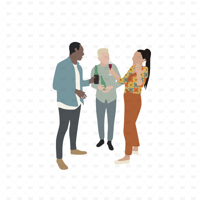 Flat Vector Social Interactions People