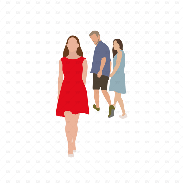Flat vector architecture people