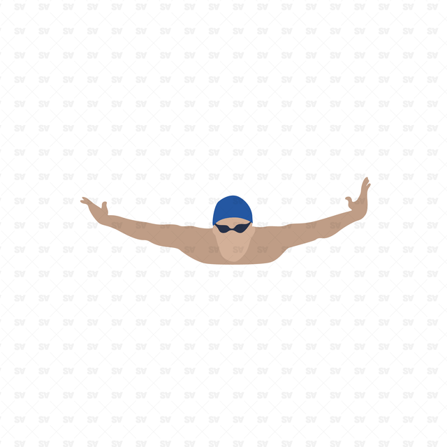 Flat Vector Swimming Pool People