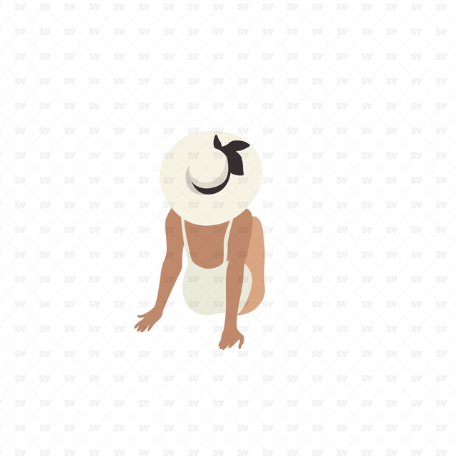 Flat Vector Swimming Pool People