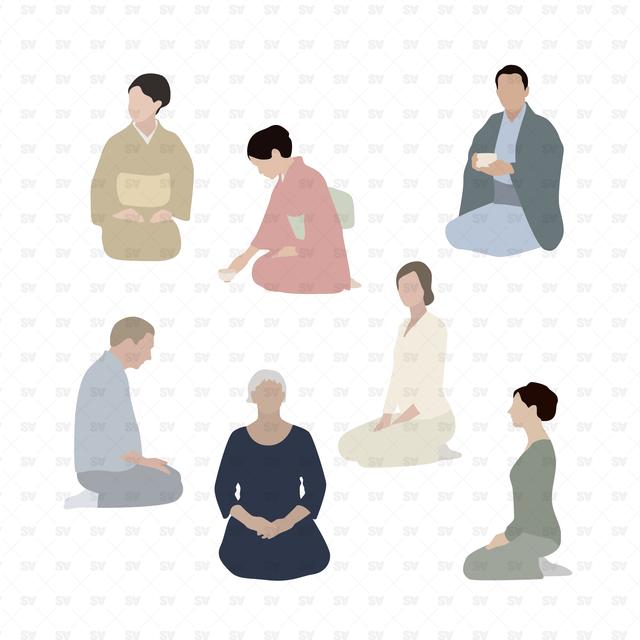 Vector Tea House People