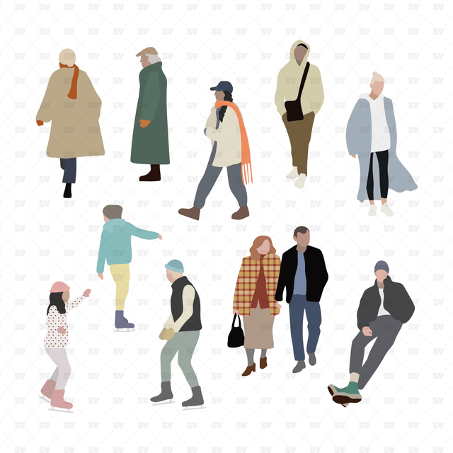 Vector Winter People