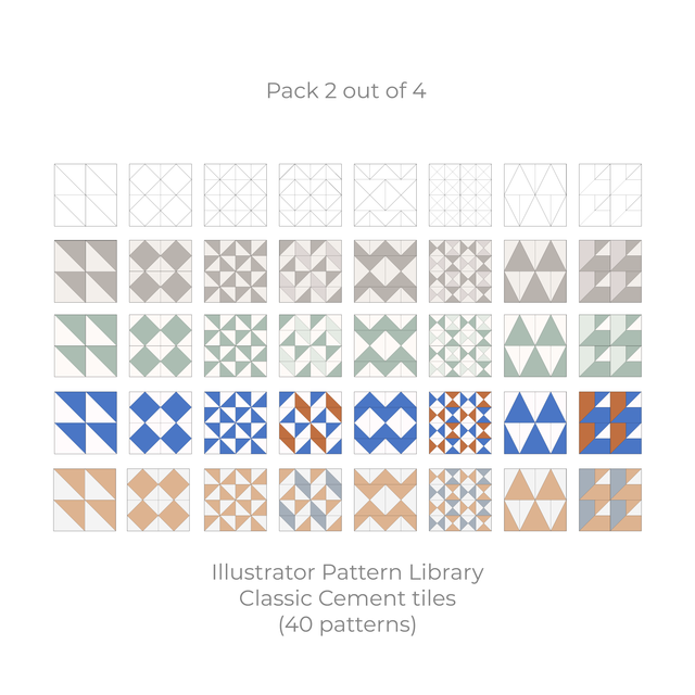 Illustrator Pattern Library - Classic cement tiles