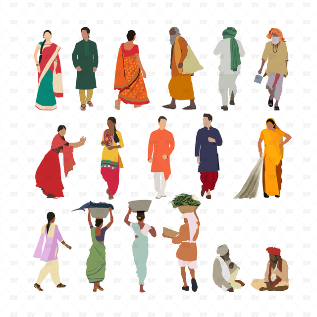 indian people png vector