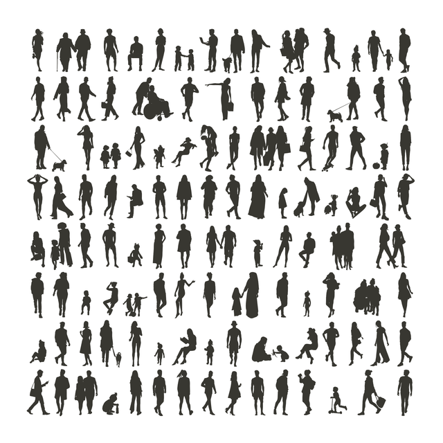 flat vector people architecture
