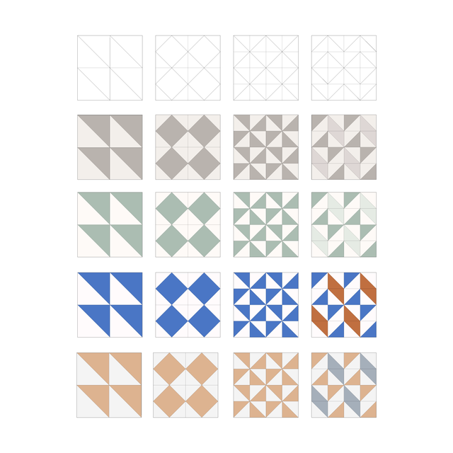 cement tiles patterns hatches