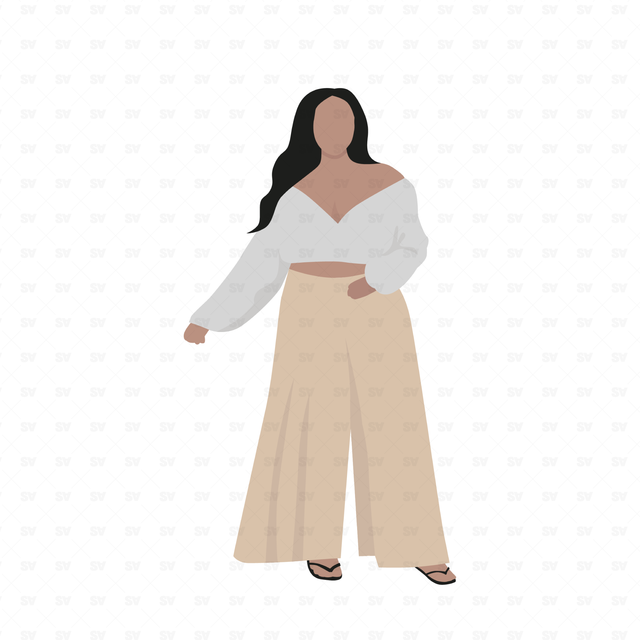 vector women fat curvy