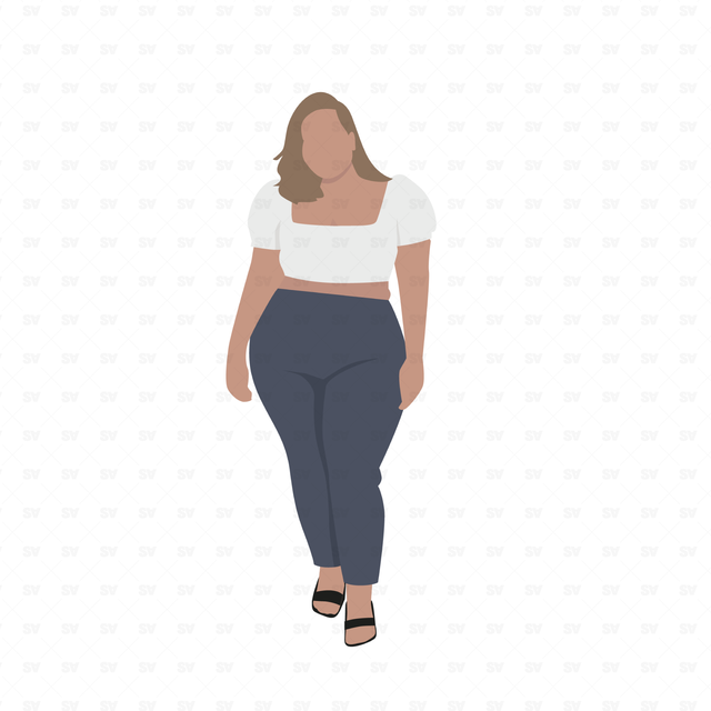 vector women fat curvy