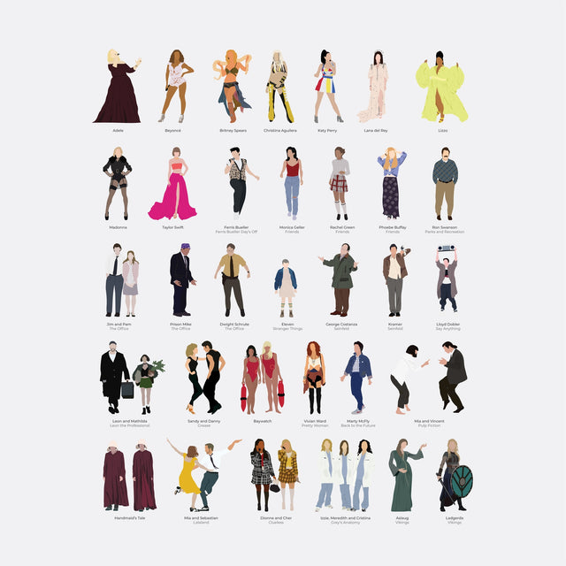 famous characters vector