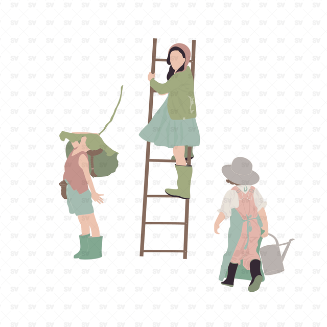 vector farm people