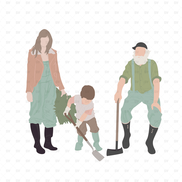 vector farm people