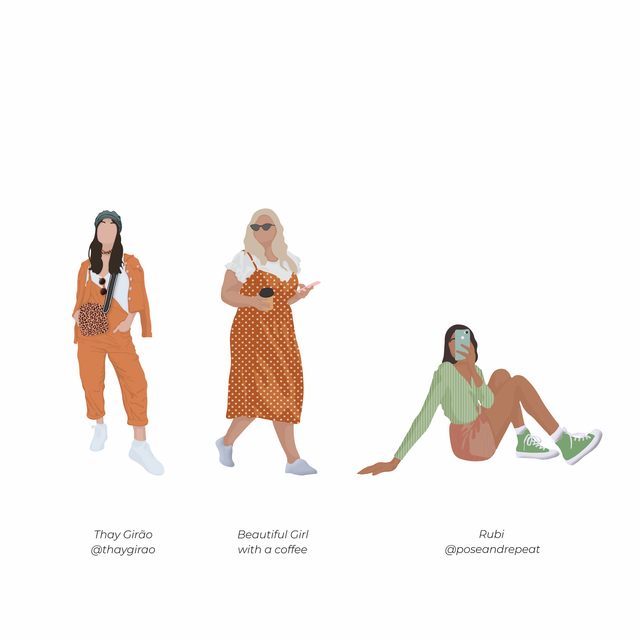 famous fashion models vector