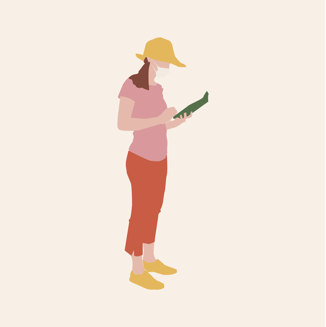 woman wearing mask illustration