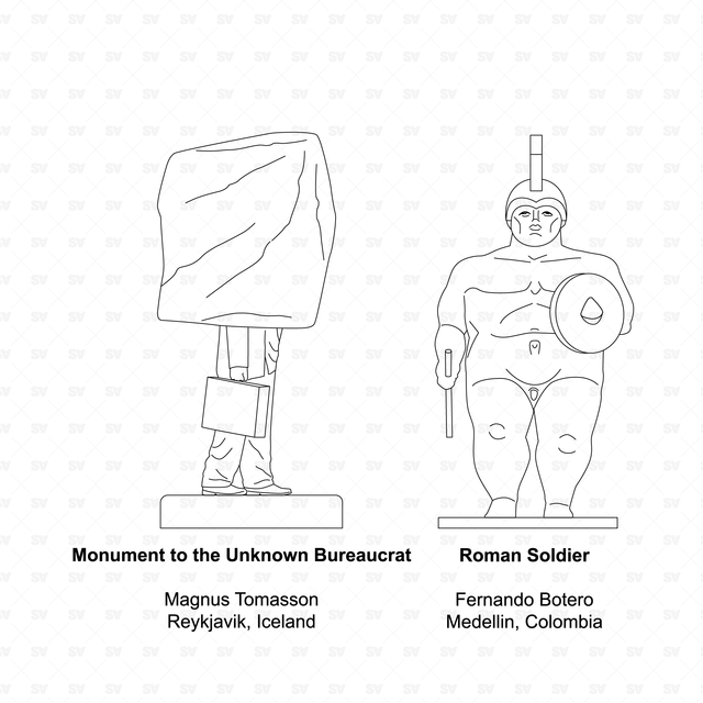 CAD & Vector Famous Public Art Sculptures and Installations Mega-Pack