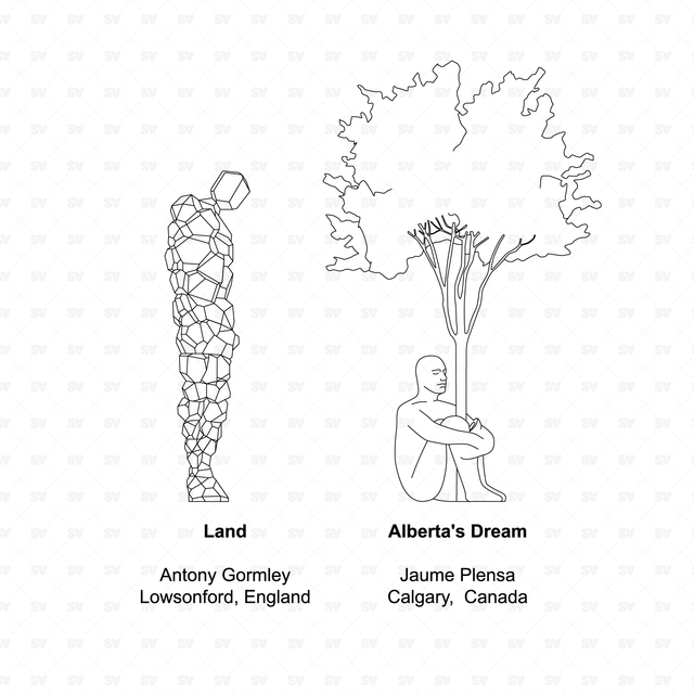 CAD & Vector Famous Public Art Sculptures and Installations Mega-Pack
