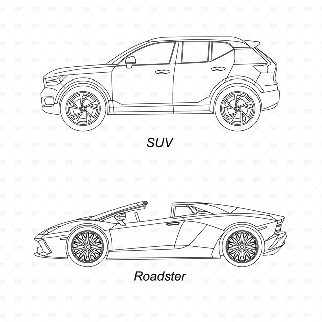 CAD & Vector Vehicles Types Side View