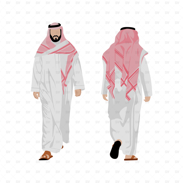 Vector Saudi Arabia Characters Set (24 Figures)