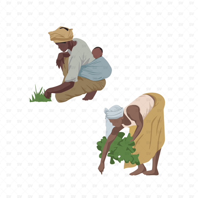 vector african people