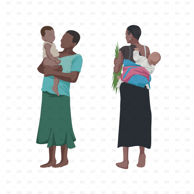 vector african people