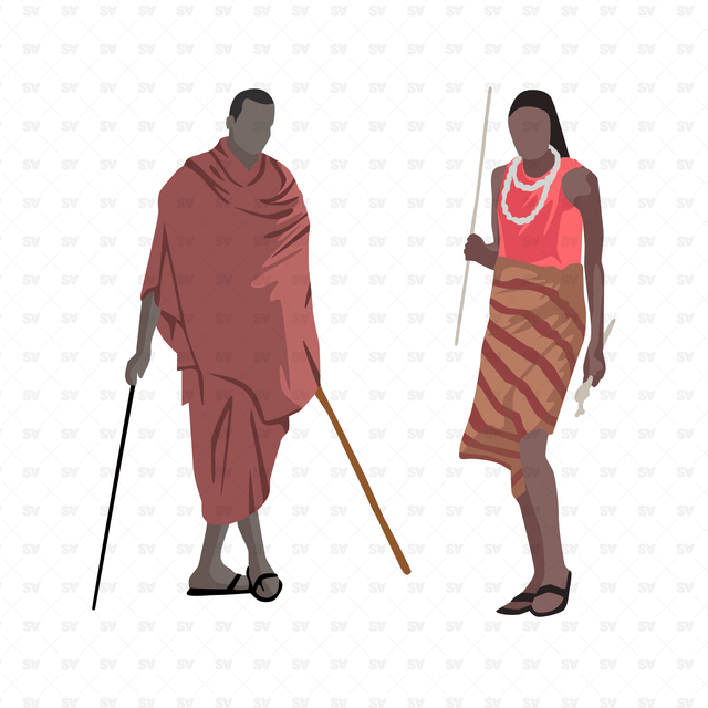 vector african people