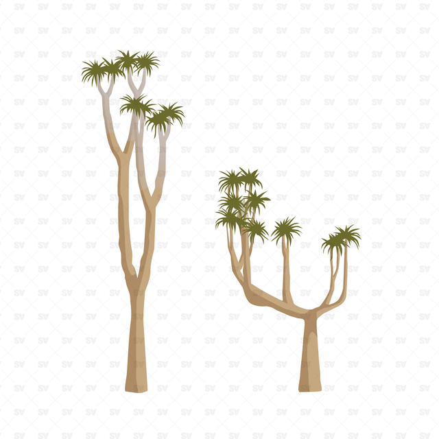 Trees and Plants Set (20 Vectors and PNGs)